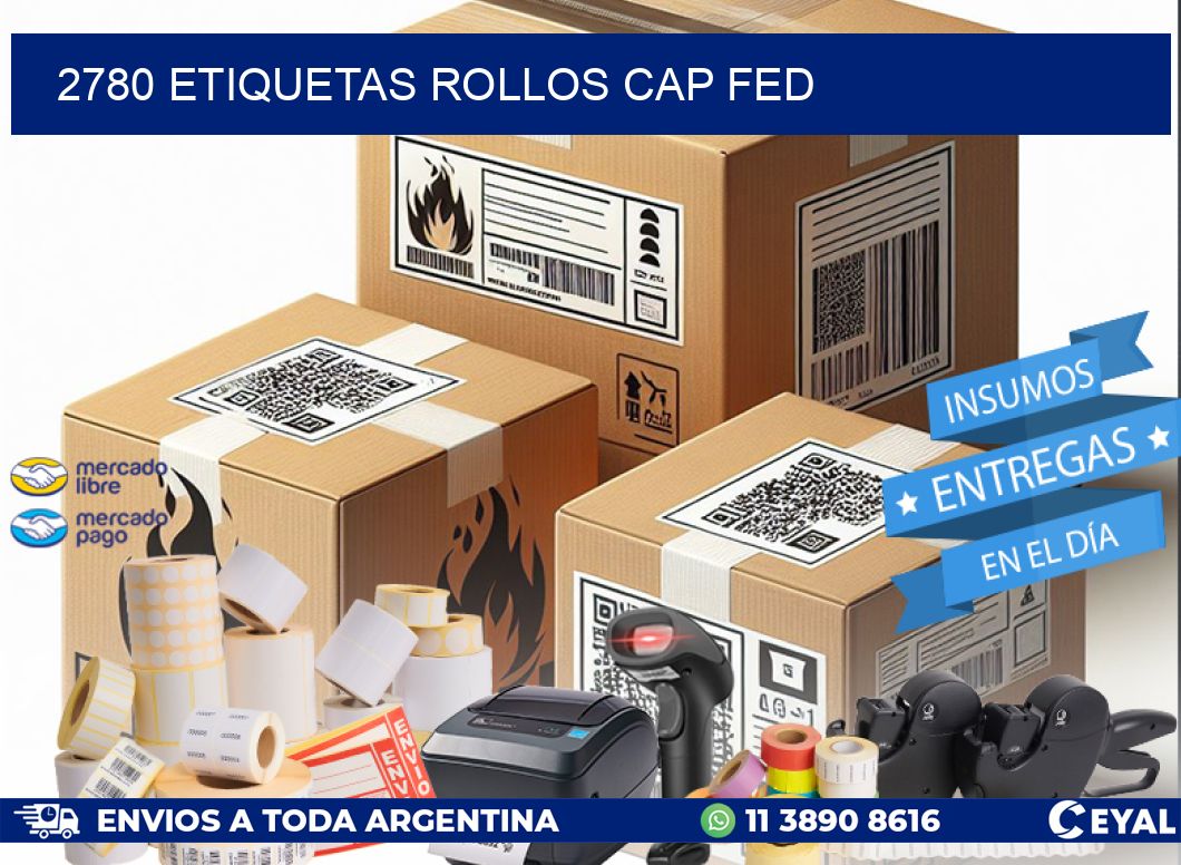 2780 etiquetas rollos CAP FED