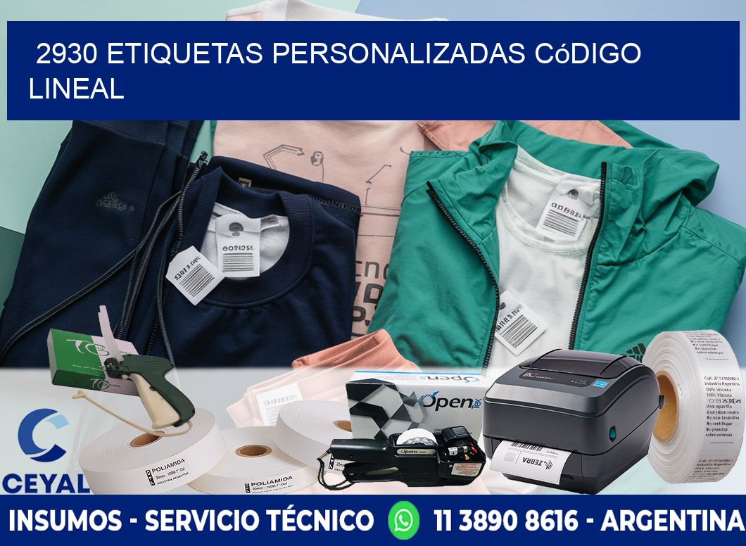 2930 Etiquetas personalizadas código lineal