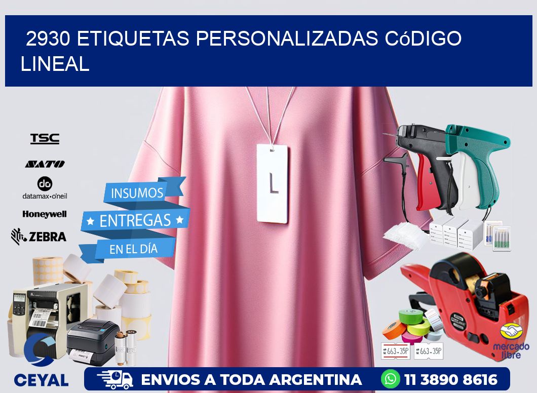 2930 Etiquetas personalizadas código lineal