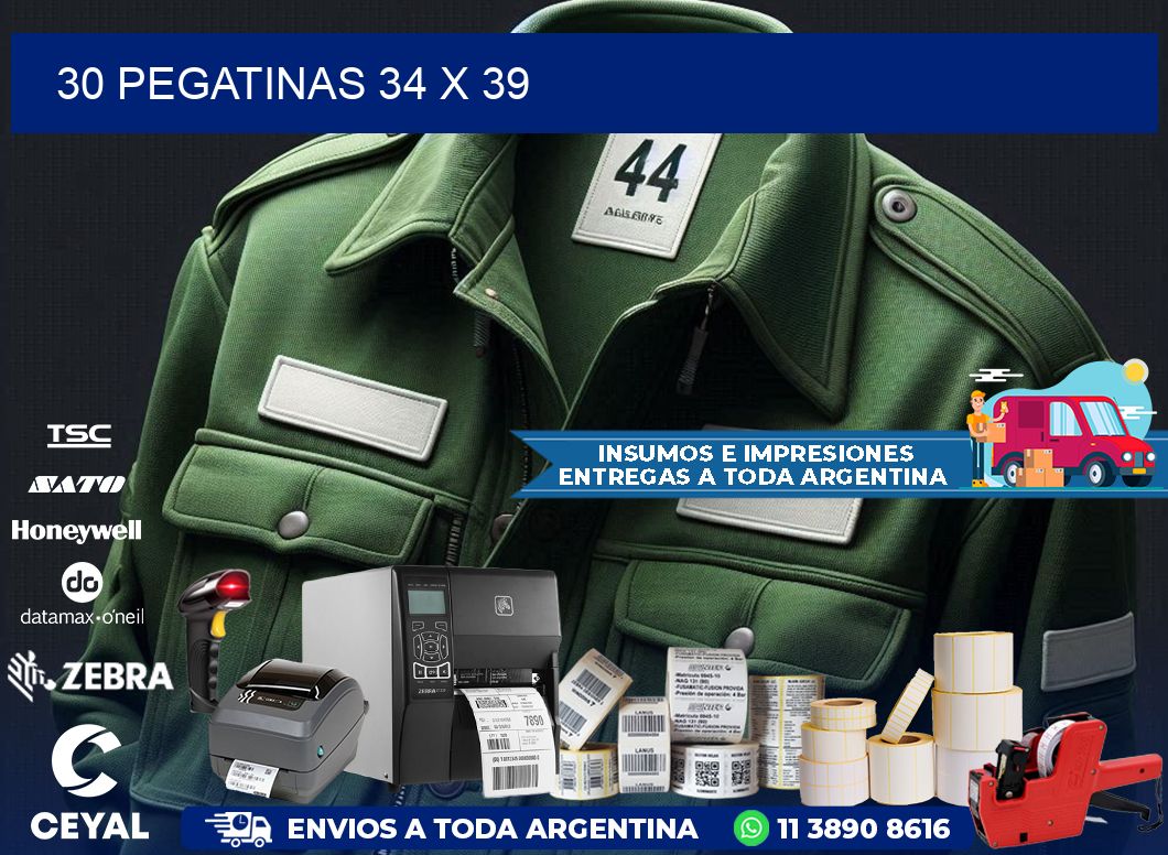 30 PEGATINAS 34 x 39