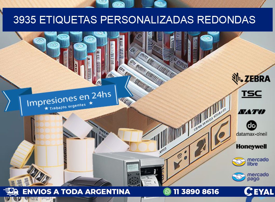 3935 Etiquetas personalizadas redondas
