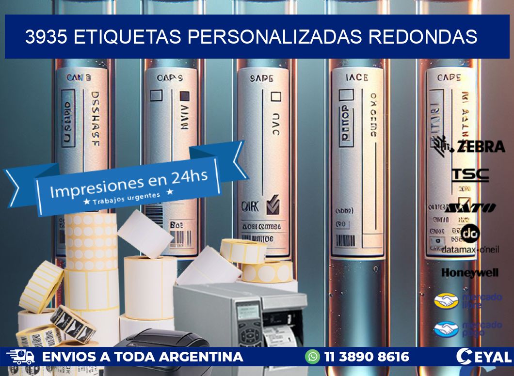 3935 Etiquetas personalizadas redondas