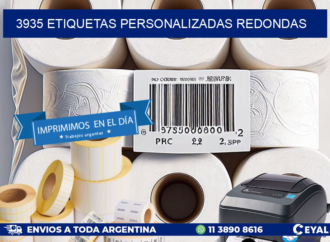 3935 Etiquetas personalizadas redondas