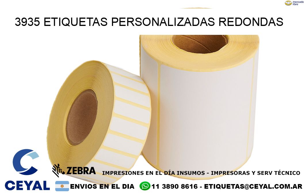 3935 Etiquetas personalizadas redondas