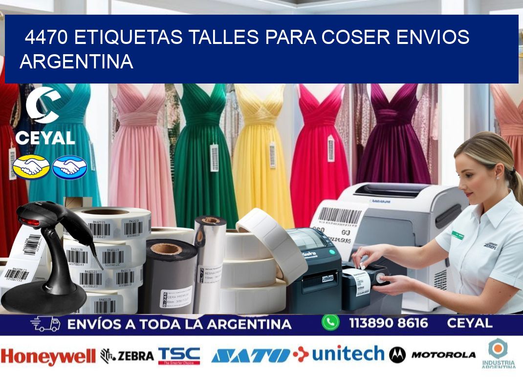 4470 ETIQUETAS TALLES PARA COSER ENVIOS ARGENTINA