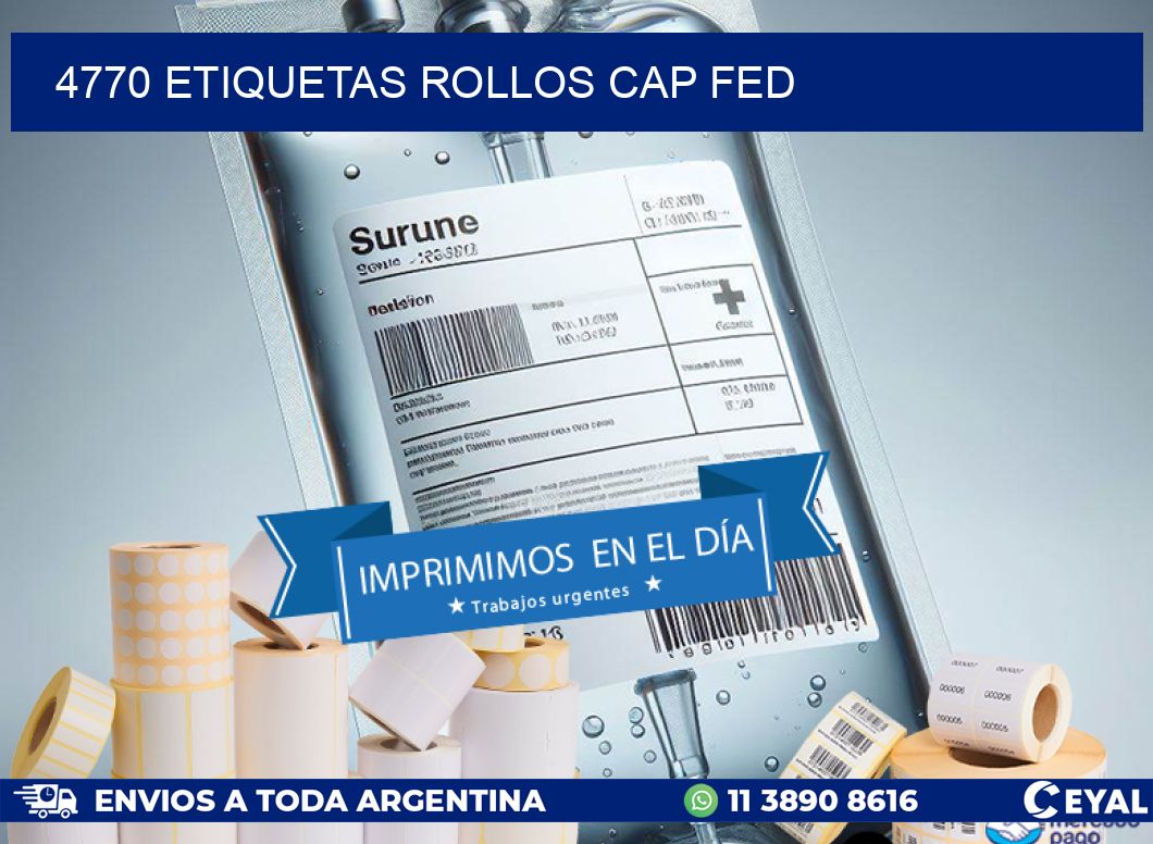 4770 etiquetas rollos CAP FED