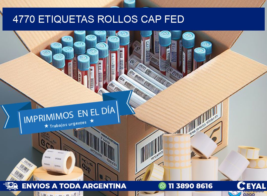 4770 etiquetas rollos CAP FED