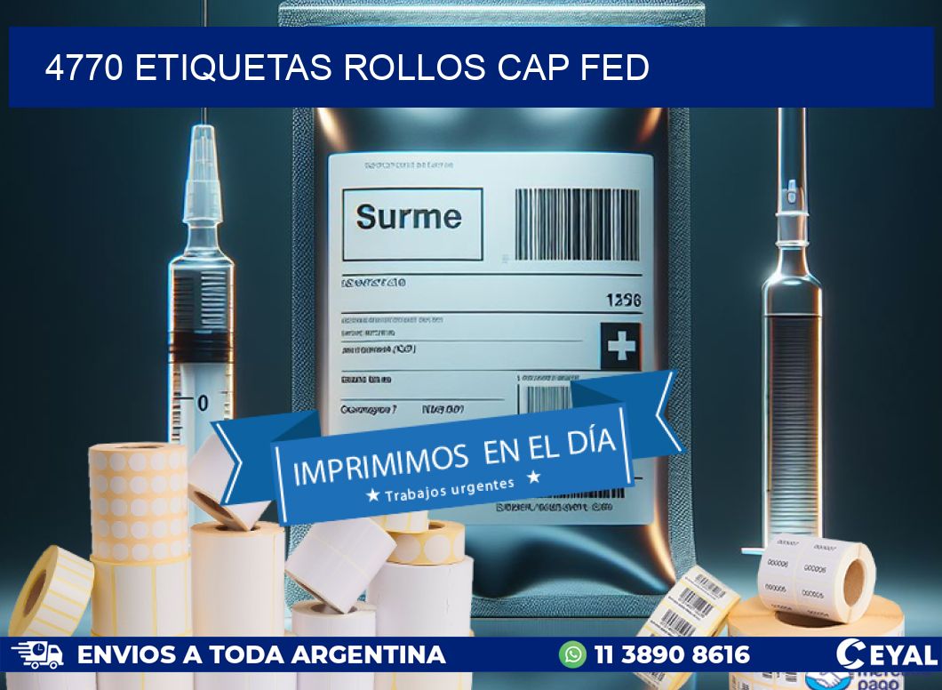 4770 etiquetas rollos CAP FED