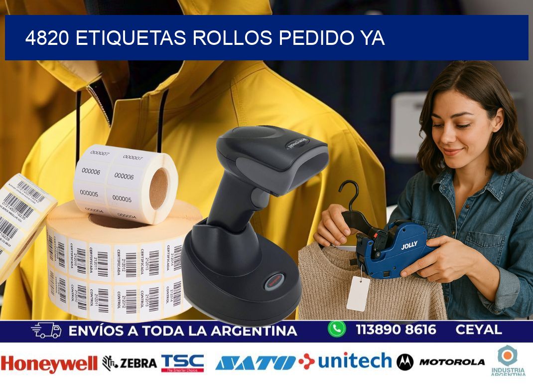 4820 etiquetas rollos PEDIDO YA