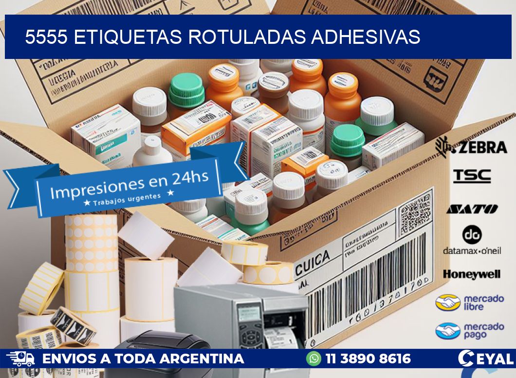 5555 etiquetas rotuladas adhesivas