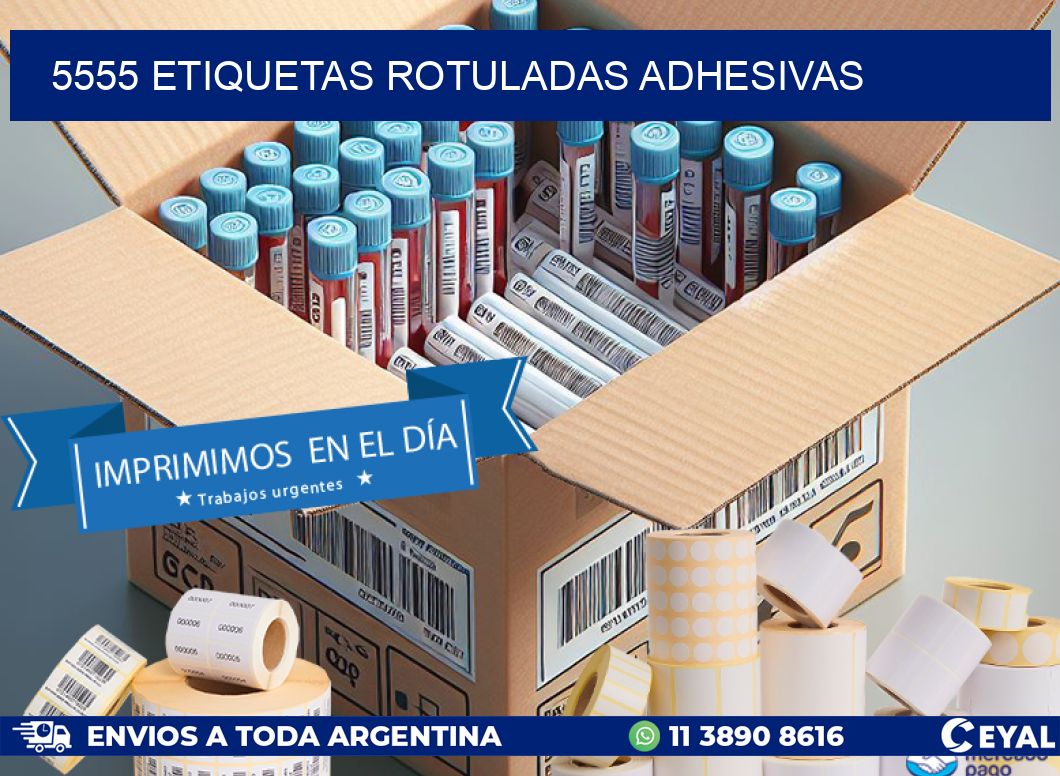 5555 etiquetas rotuladas adhesivas
