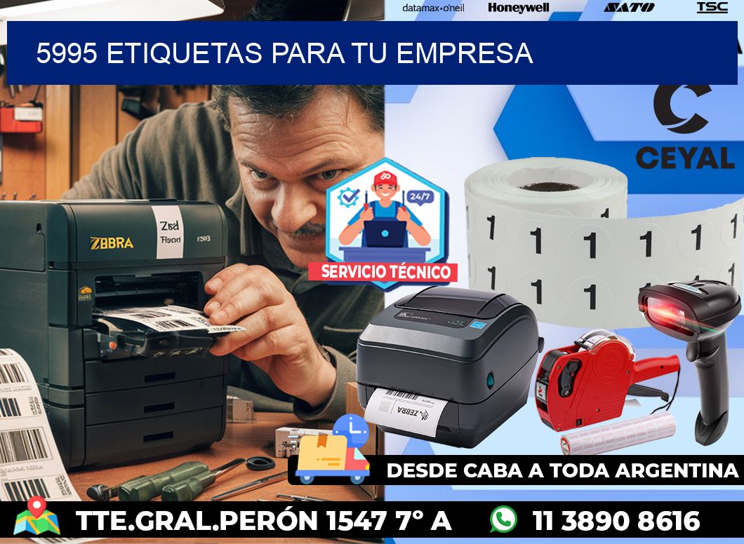 5995 etiquetas para tu empresa