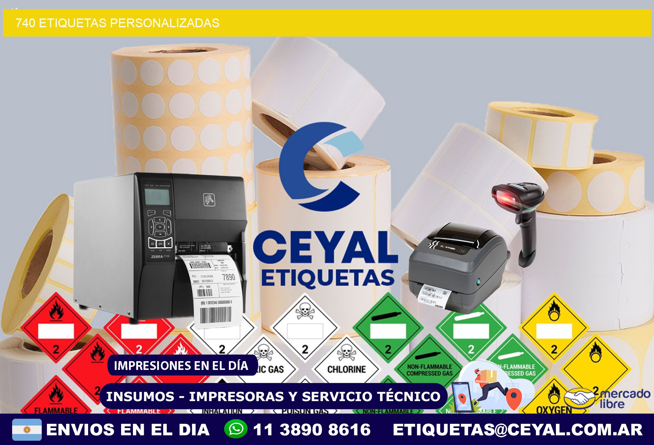 740 Etiquetas personalizadas