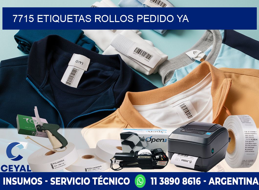 7715 etiquetas rollos PEDIDO YA