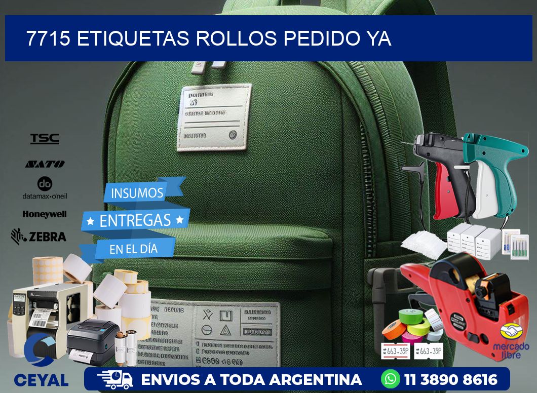 7715 etiquetas rollos PEDIDO YA