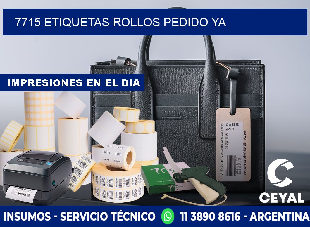7715 etiquetas rollos PEDIDO YA