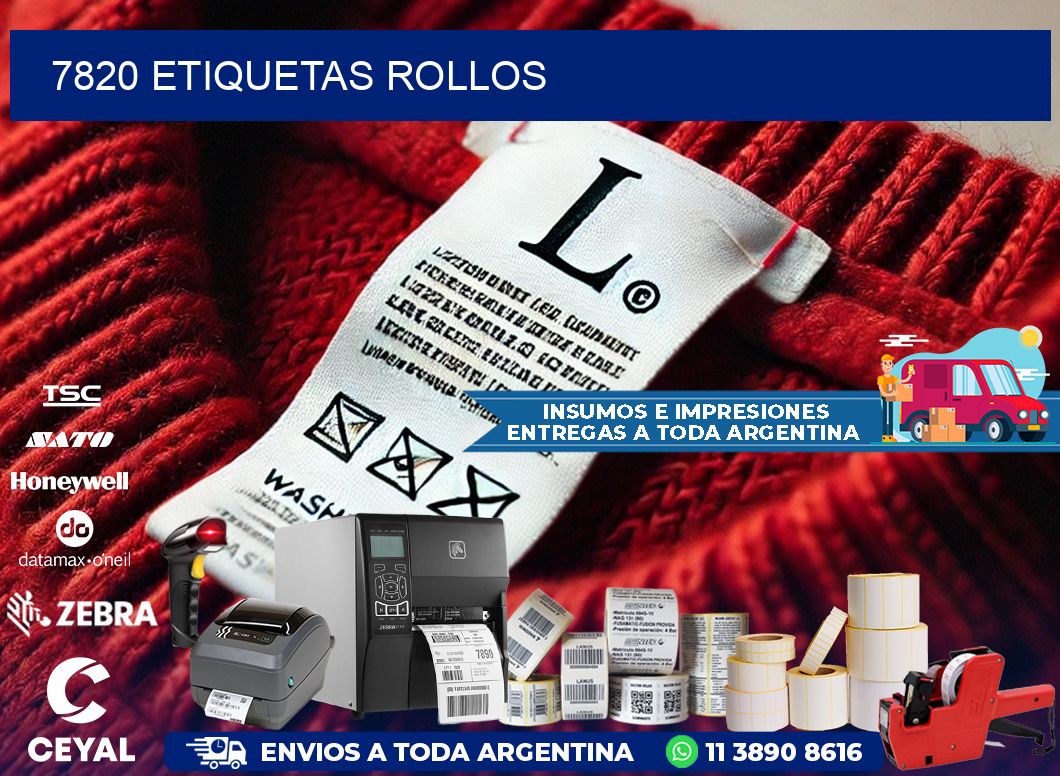 7820 etiquetas rollos