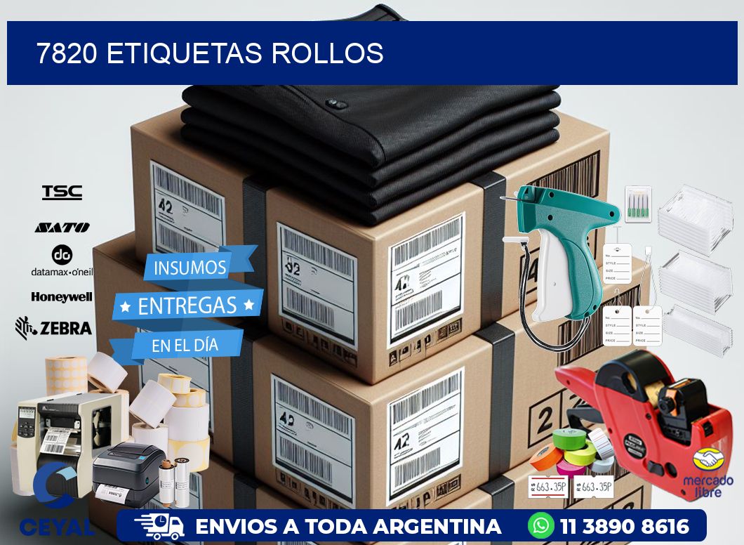 7820 etiquetas rollos