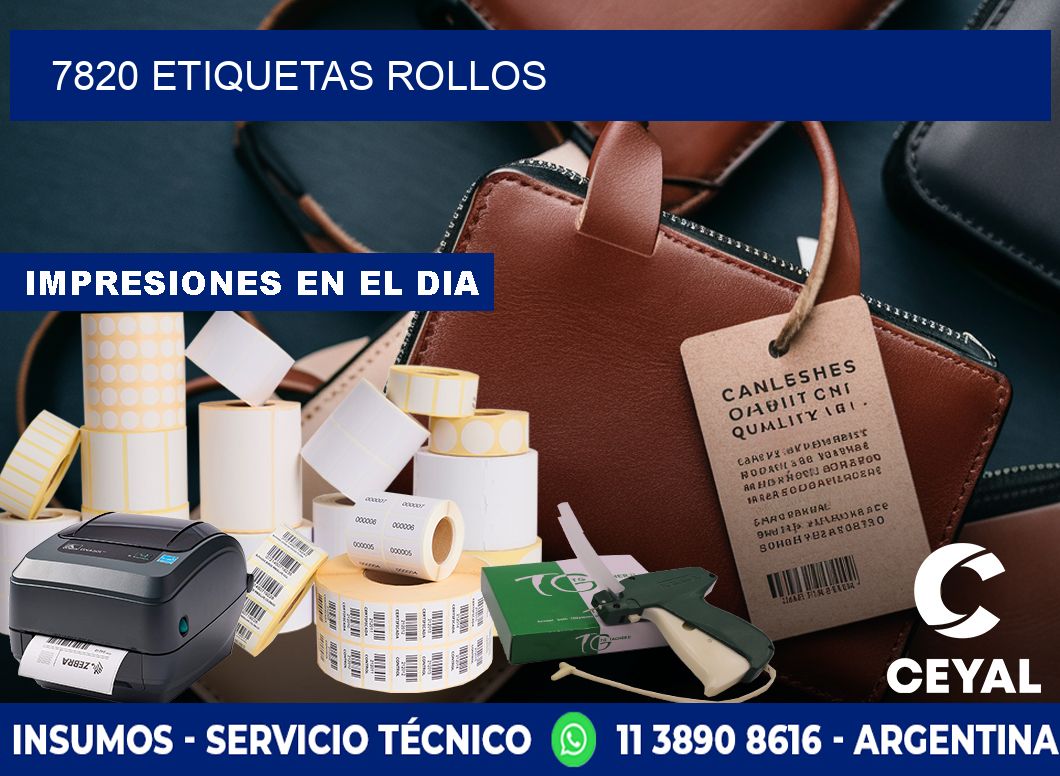 7820 etiquetas rollos