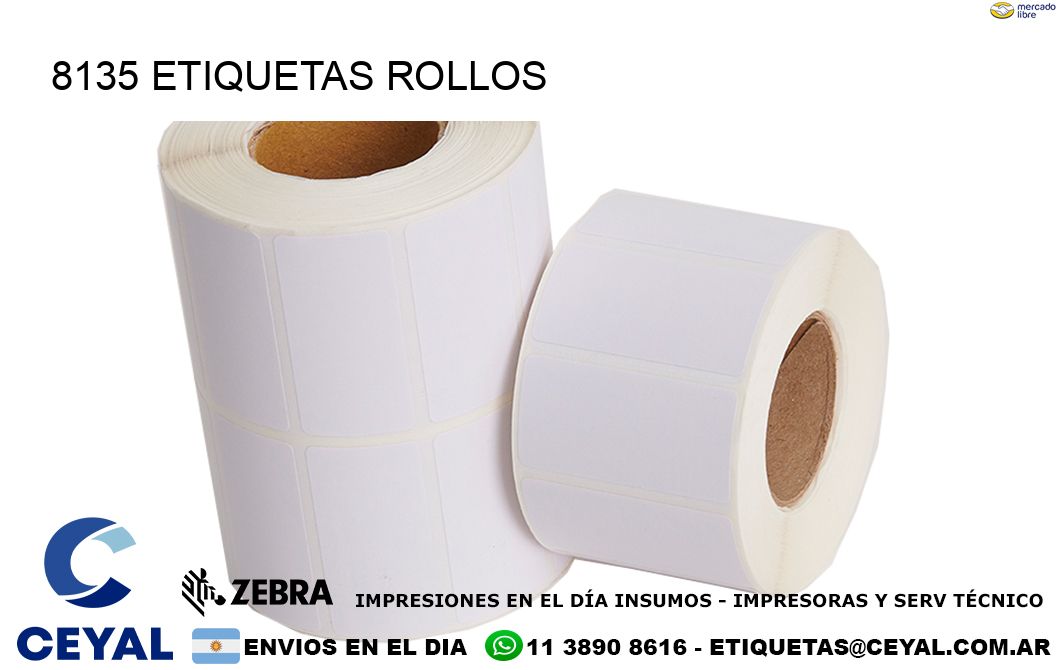 8135 etiquetas rollos