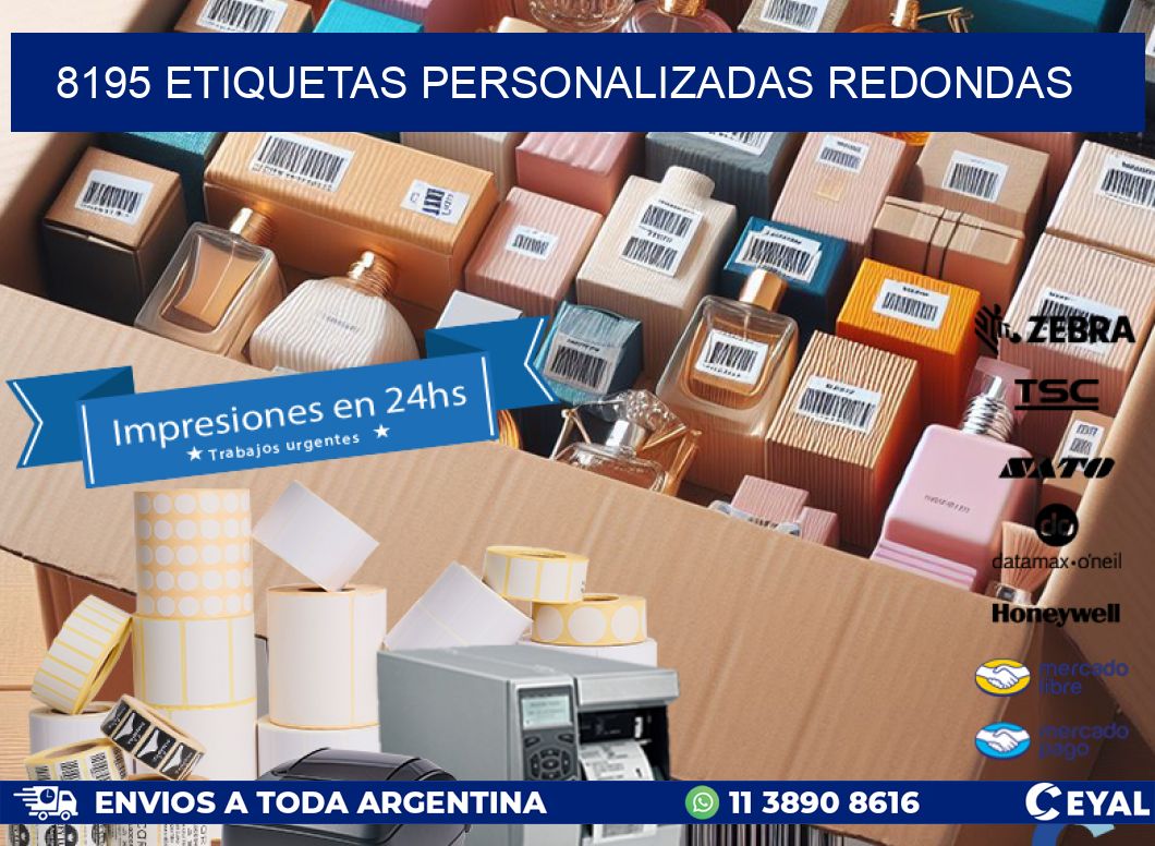 8195 Etiquetas personalizadas redondas