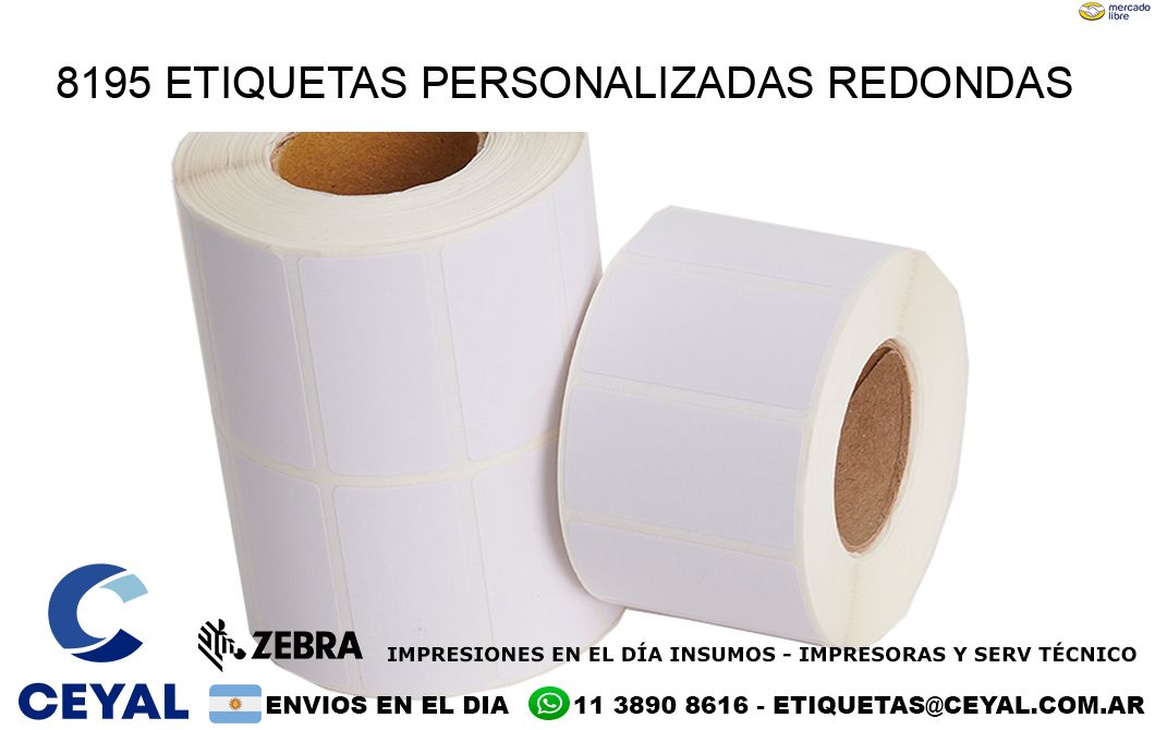 8195 Etiquetas personalizadas redondas
