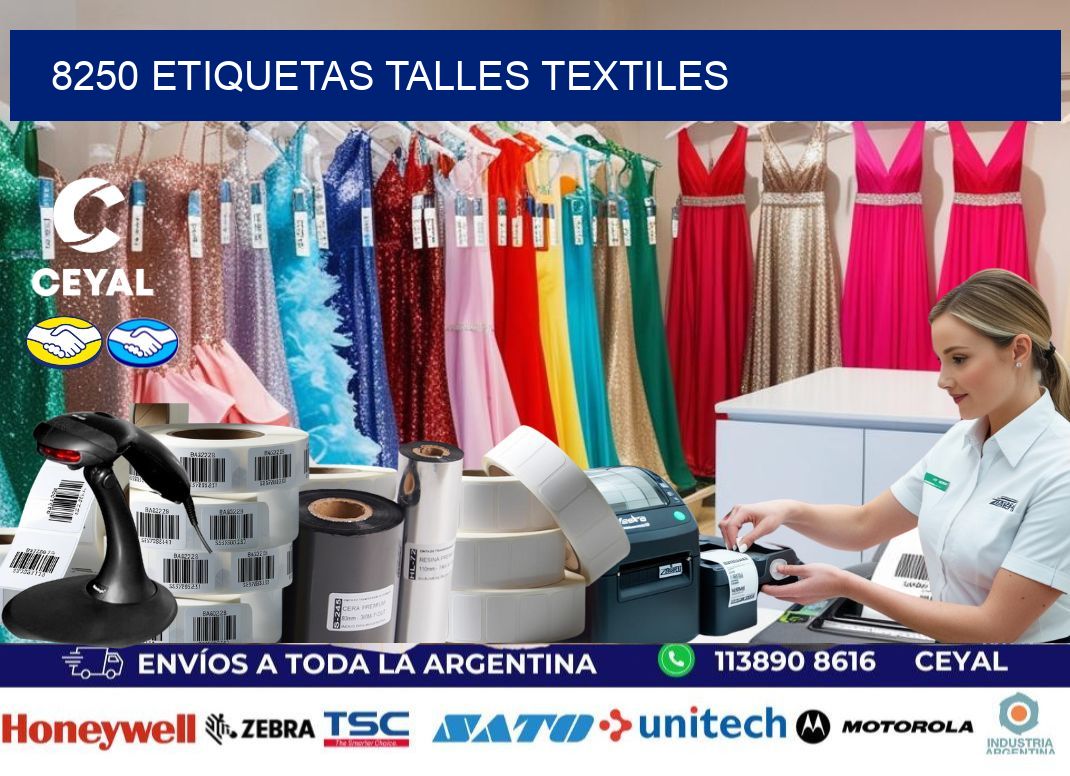 8250 ETIQUETAS TALLES TEXTILES