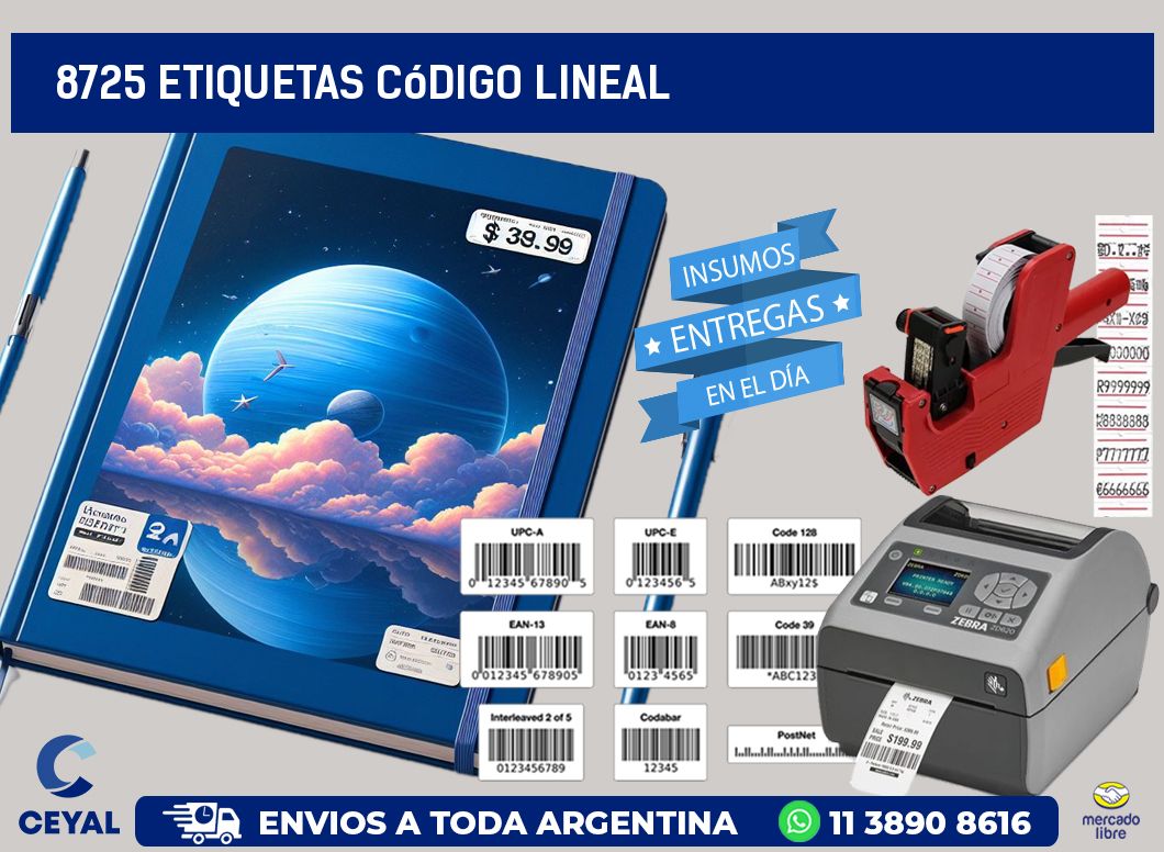 8725 Etiquetas código lineal