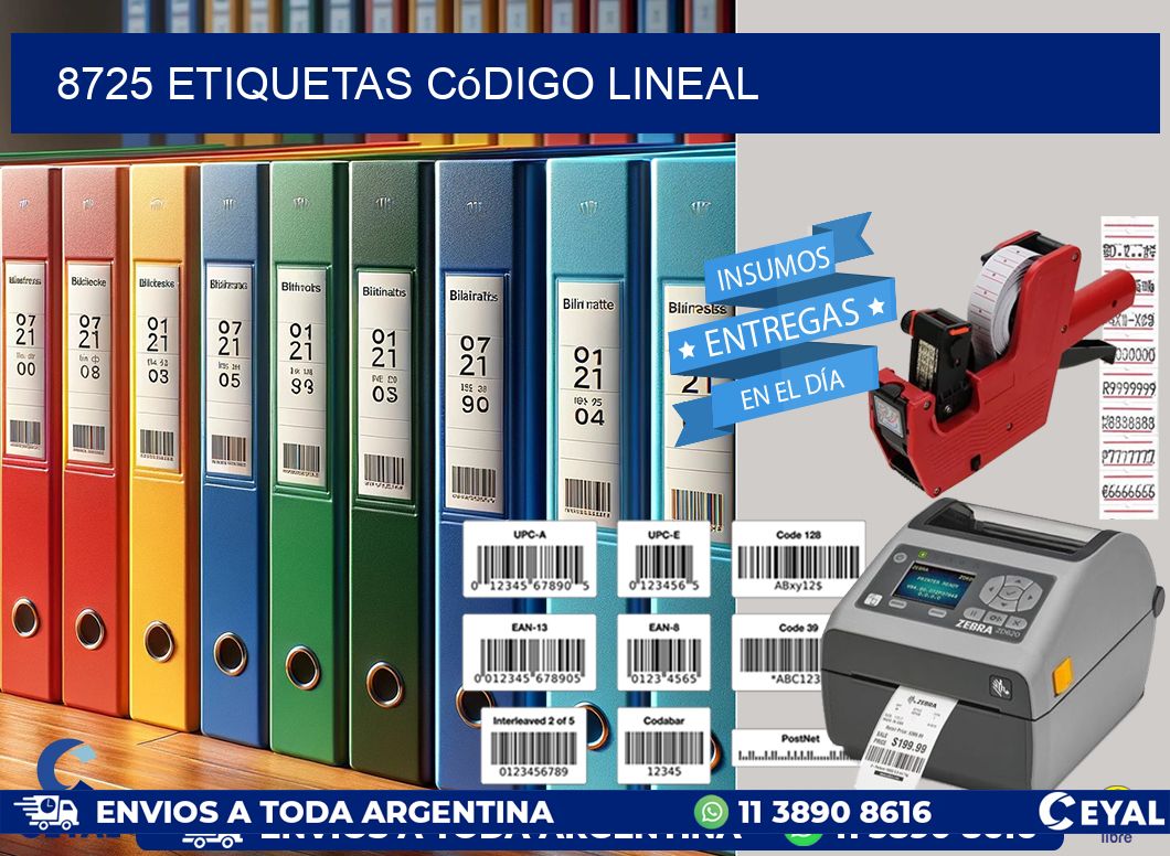 8725 Etiquetas código lineal