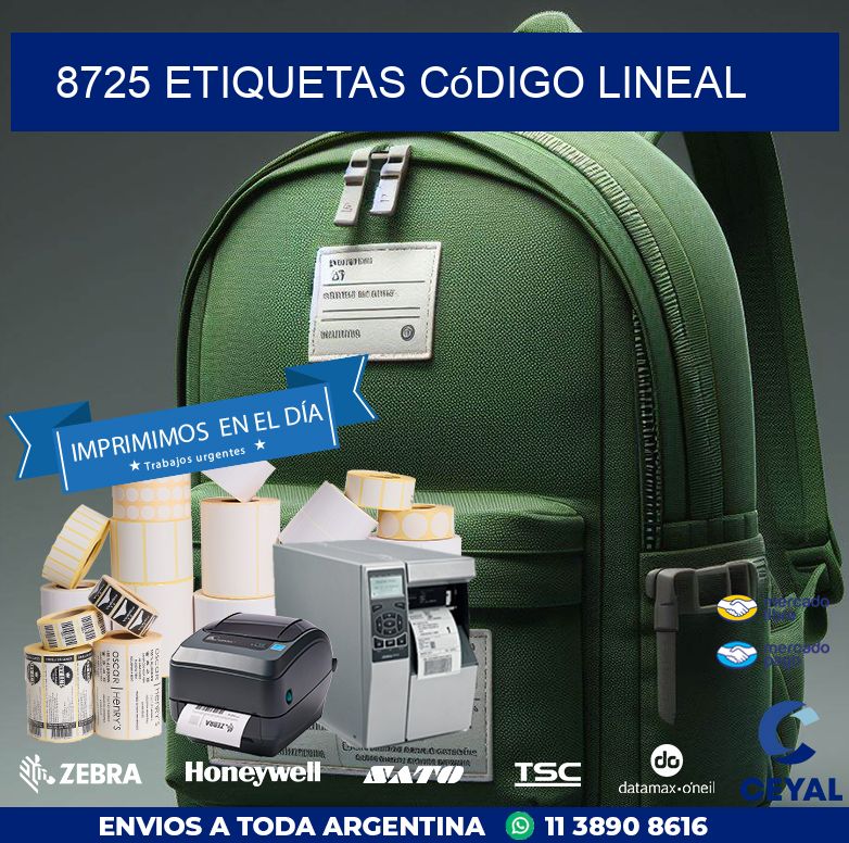 8725 Etiquetas código lineal
