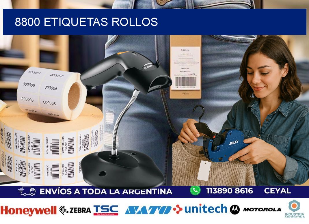 8800 etiquetas rollos