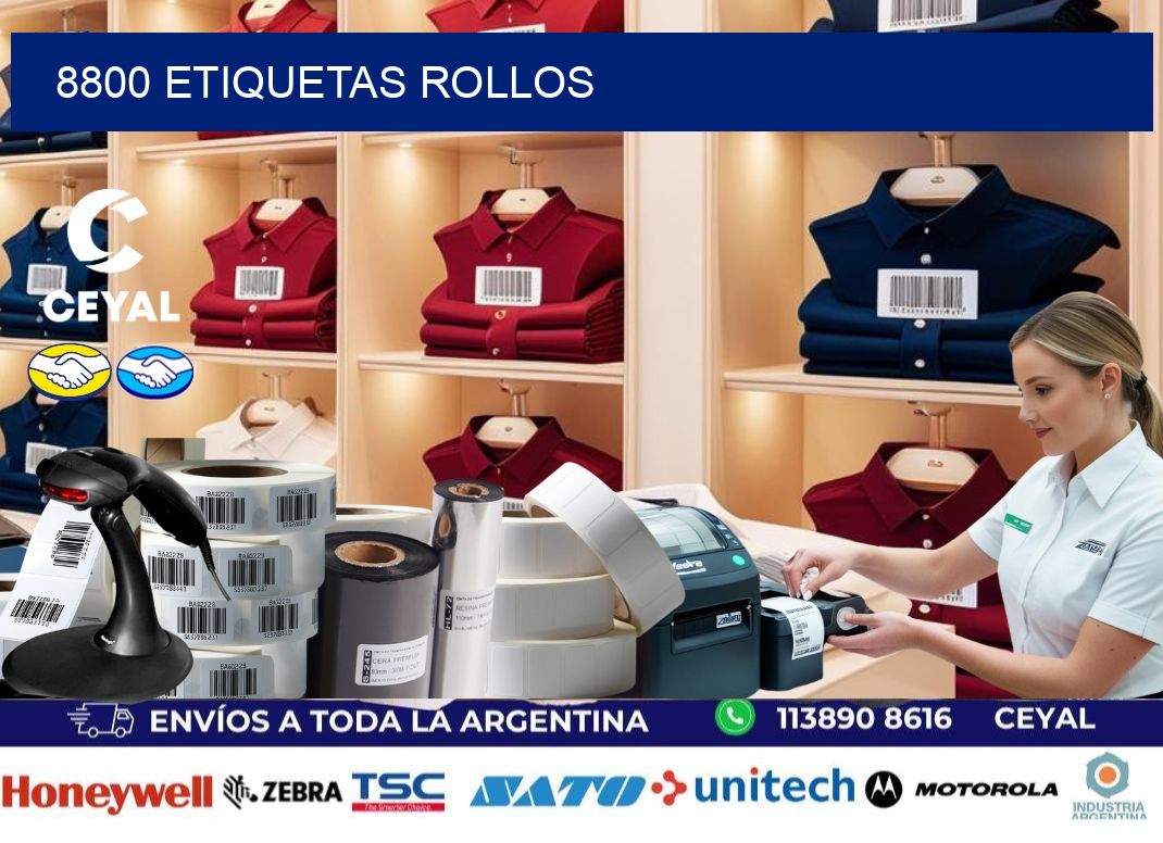 8800 etiquetas rollos