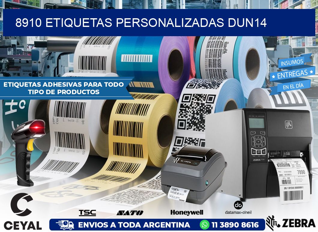 8910 Etiquetas personalizadas dun14