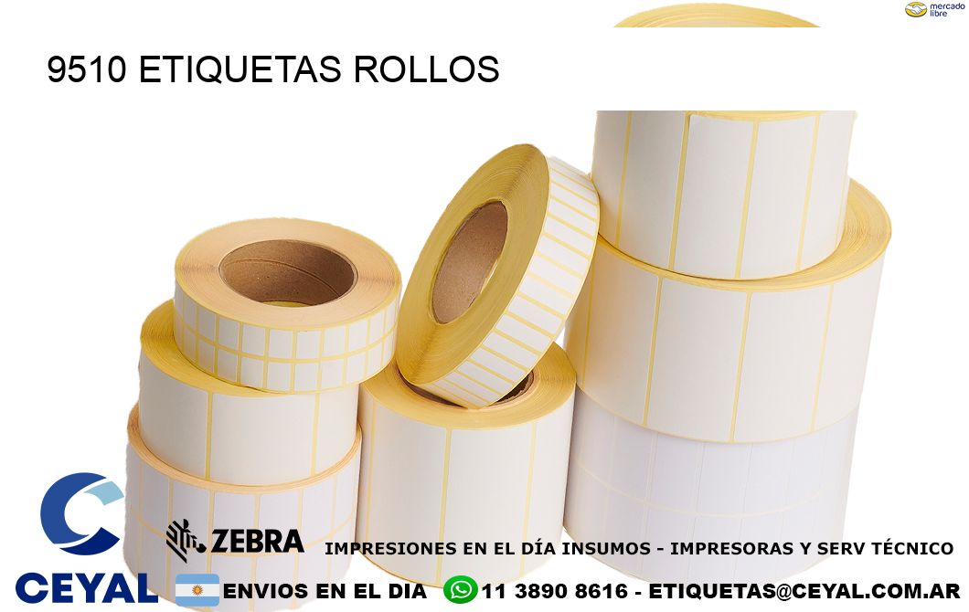 9510 etiquetas rollos