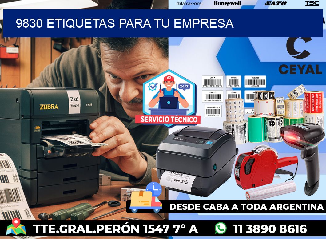 9830 etiquetas para tu empresa