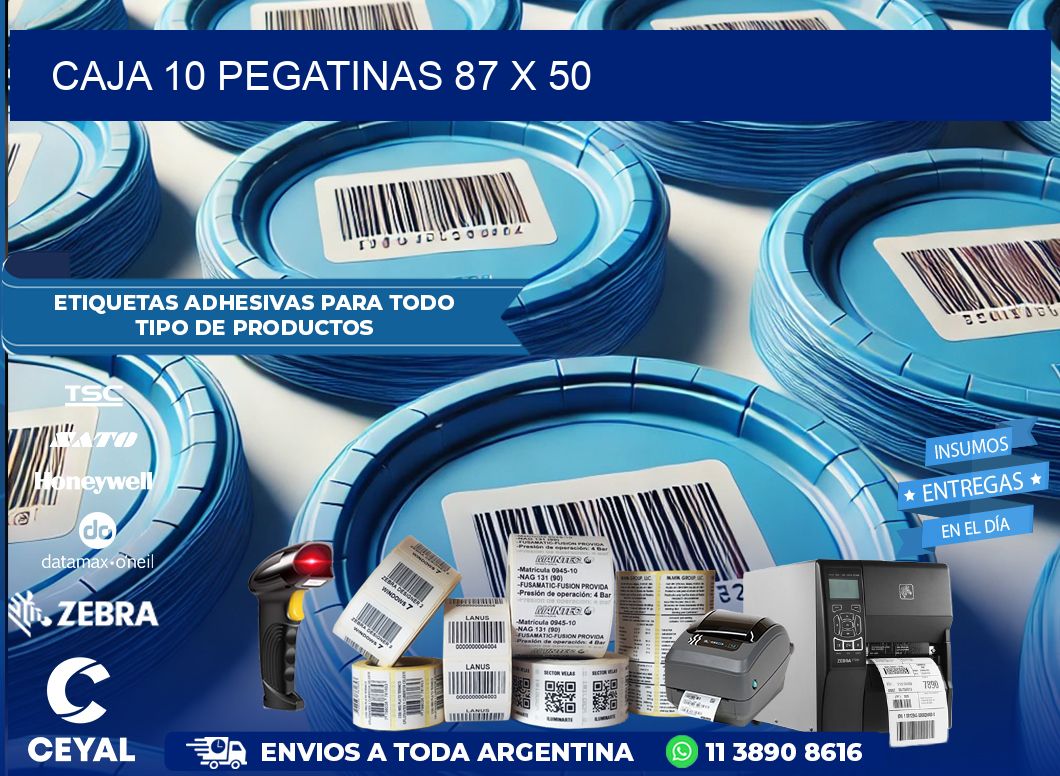 CAJA 10 PEGATINAS 87 x 50