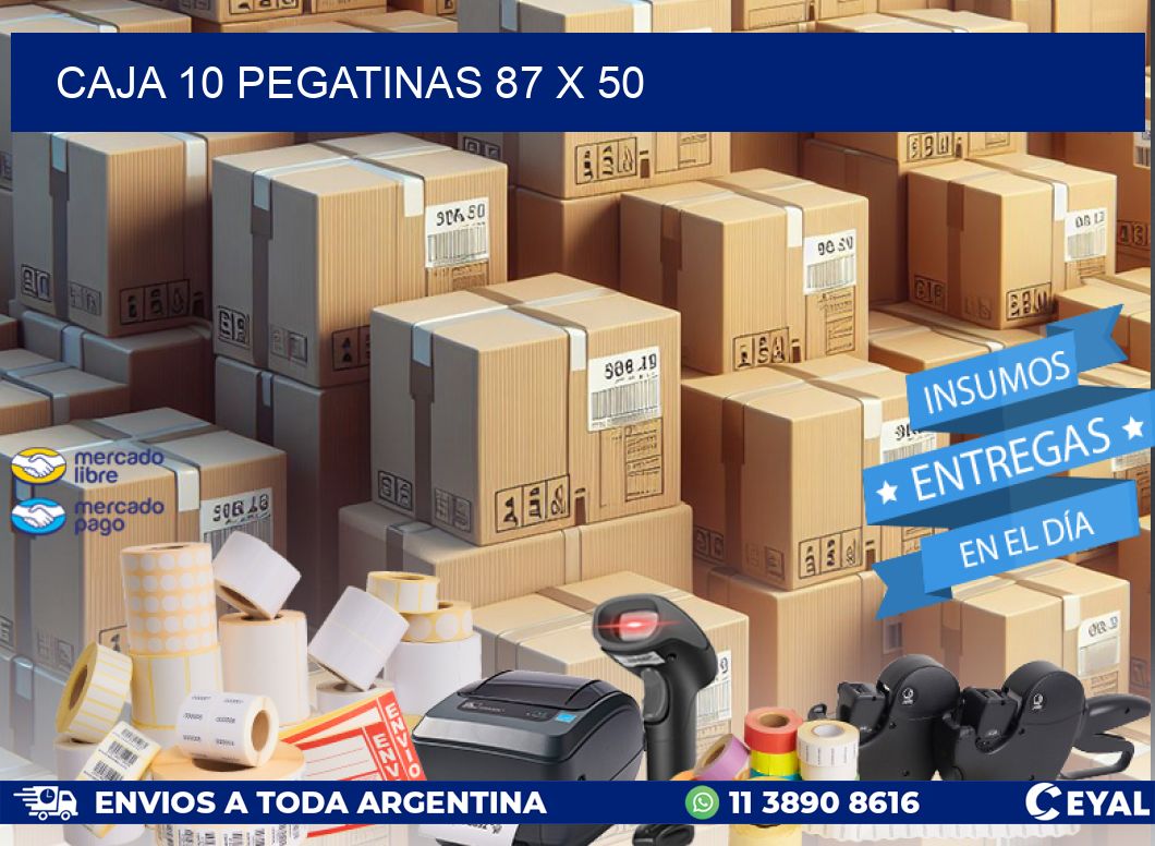 CAJA 10 PEGATINAS 87 x 50