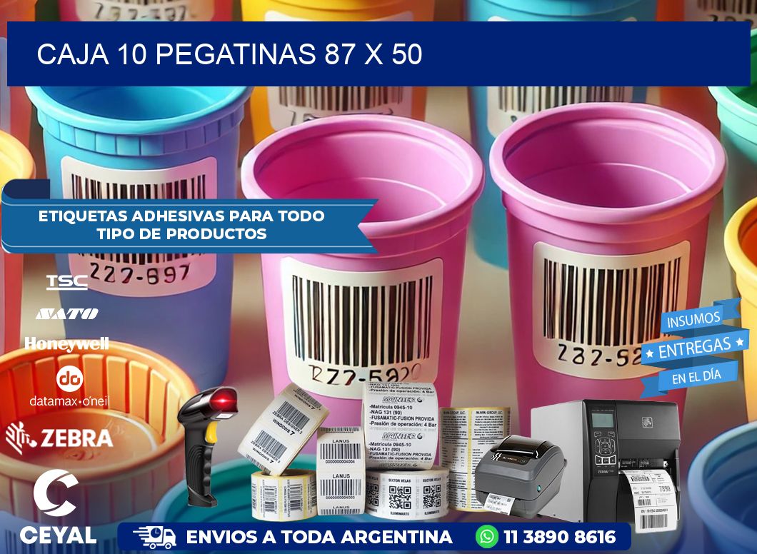 CAJA 10 PEGATINAS 87 x 50