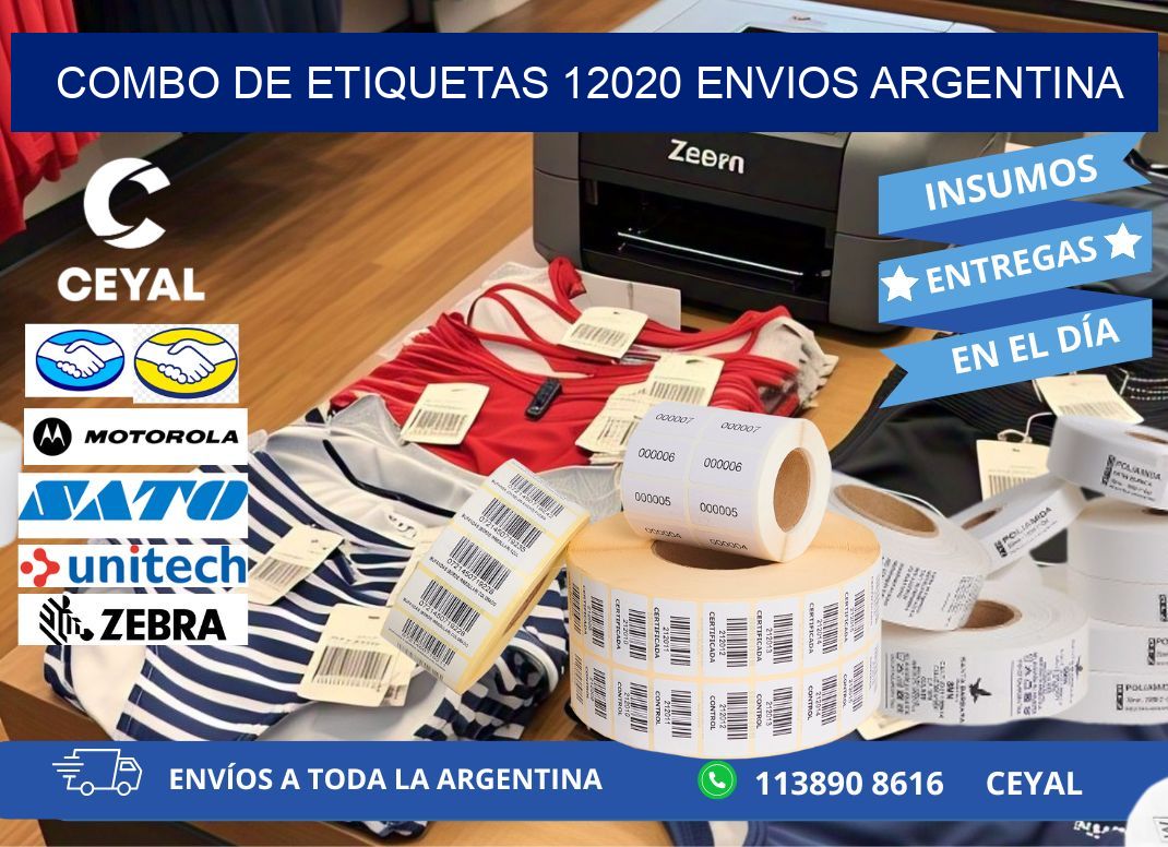 Combo de etiquetas 12020 ENVIOS ARGENTINA