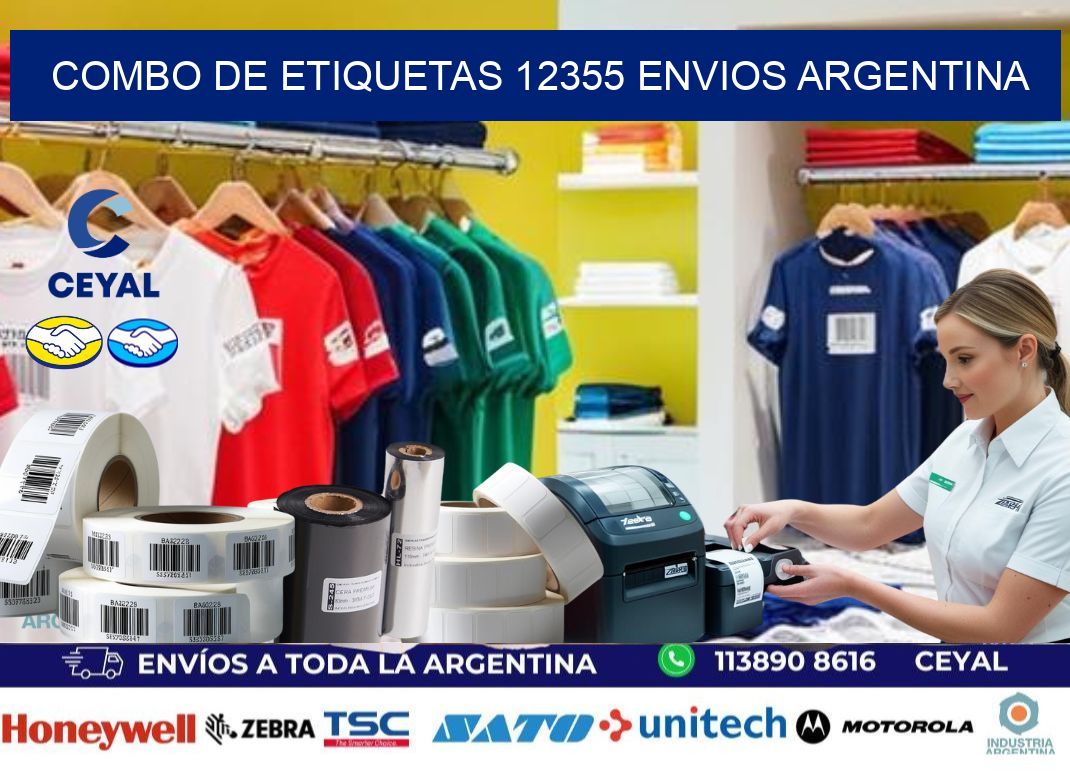 Combo de etiquetas 12355 ENVIOS ARGENTINA