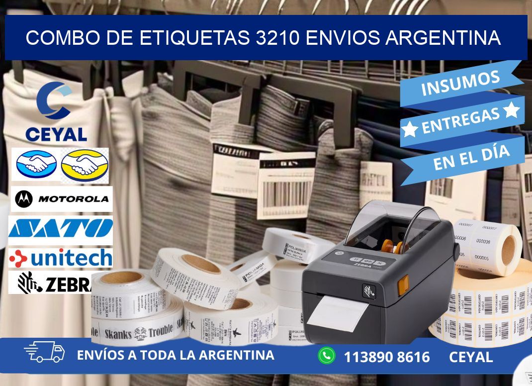 Combo de etiquetas 3210 ENVIOS ARGENTINA