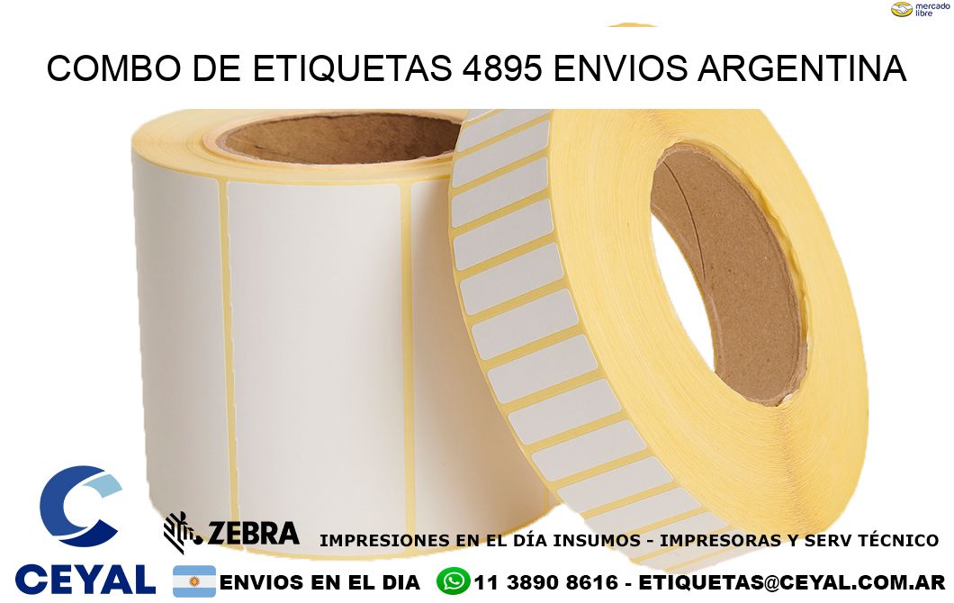 Combo de etiquetas 4895 ENVIOS ARGENTINA