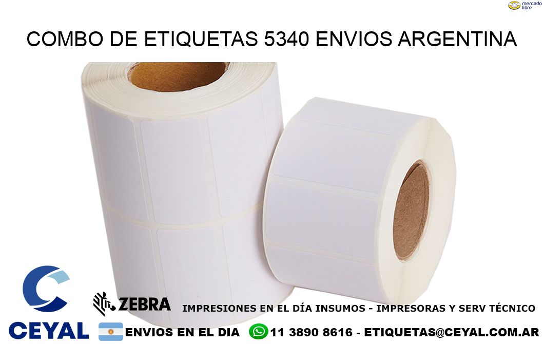 Combo de etiquetas 5340 ENVIOS ARGENTINA