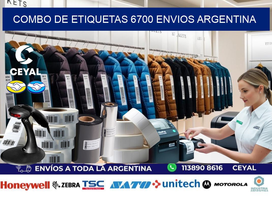 Combo de etiquetas 6700 ENVIOS ARGENTINA