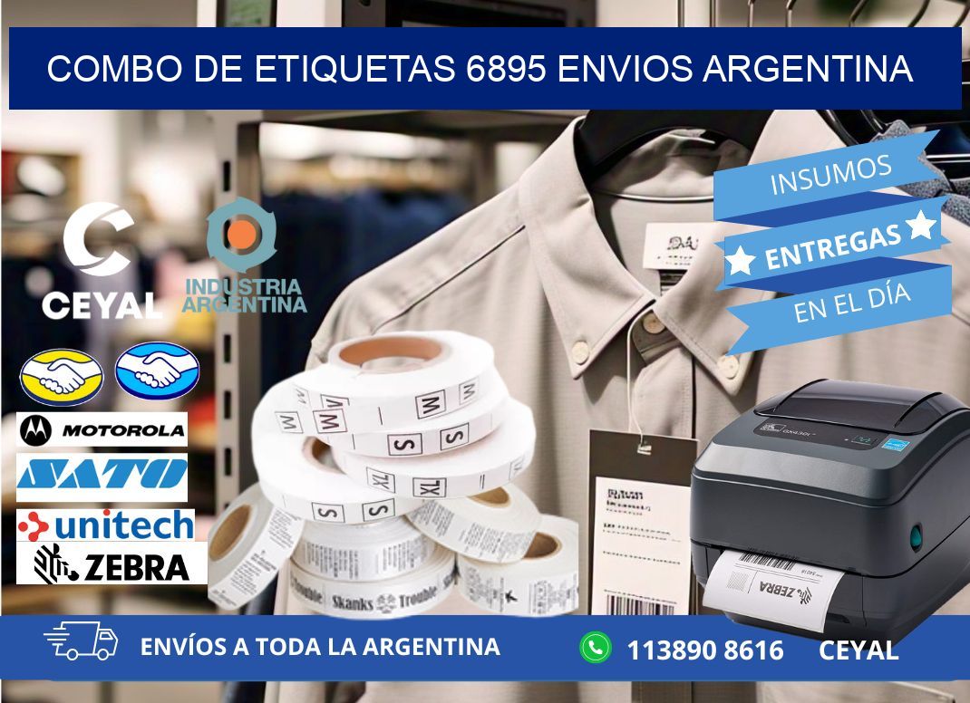 Combo de etiquetas 6895 ENVIOS ARGENTINA