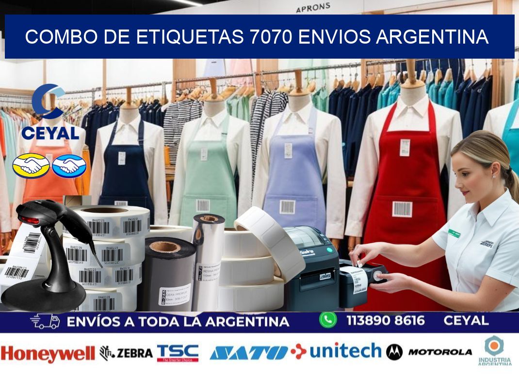 Combo de etiquetas 7070 ENVIOS ARGENTINA