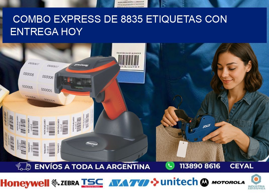 Combo express de 8835 etiquetas con entrega hoy