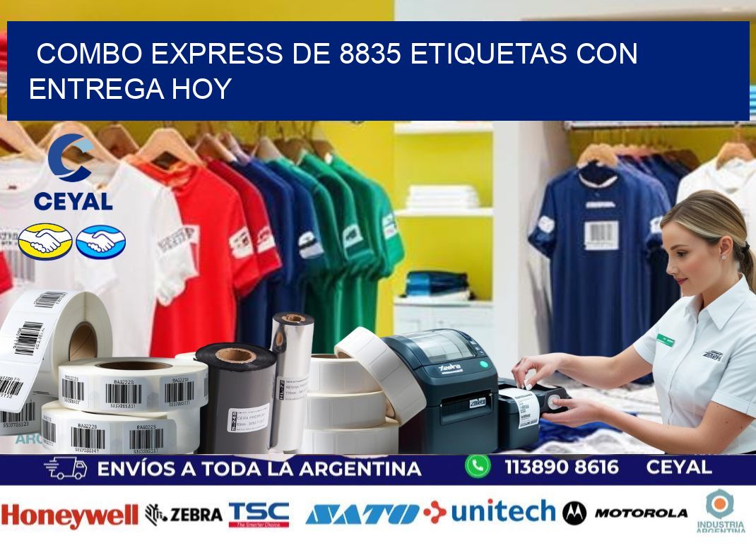 Combo express de 8835 etiquetas con entrega hoy