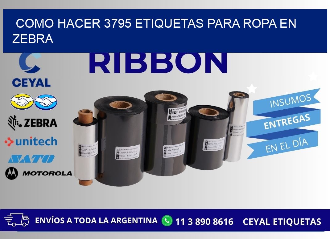 Como hacer 3795 etiquetas para ropa en zebra