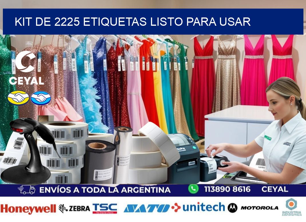 Kit de 2225 etiquetas listo para usar
